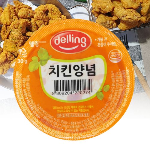 [이제이푸드스토리] 델링 치킨양념소스 일회용소스 1box (30g x 100ea) 백호식품
