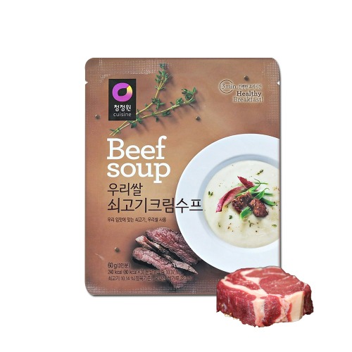 [이제이푸드스토리] 우리쌀 쇠고기 크림 수프 60g 청정원