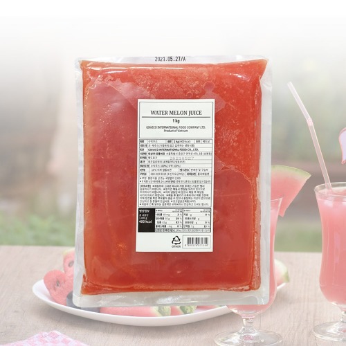 [이제이푸드스토리] 냉동 수박 주스 1kg 베트남산 / 솜인터네셔널